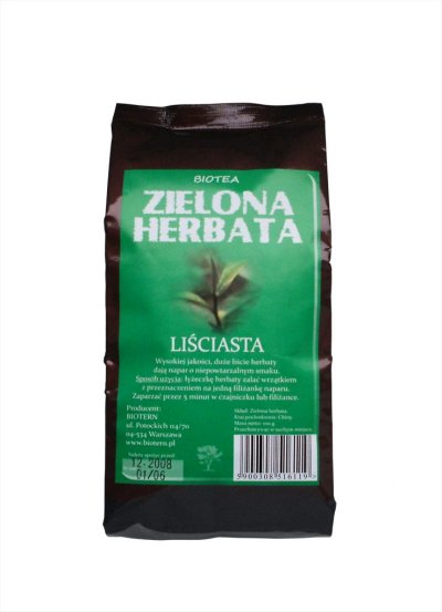 Herbata zielona liciasta Biotern 100 g